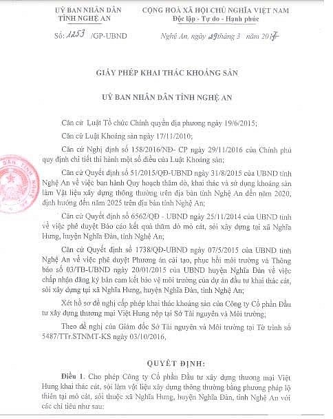 Doanh nghiệp được cấp phép khai thác khoáng sản nhưng không thể triển khai Doanh nghiệp được cấp phép khai thác khoáng sản nhưng không thể triển khai