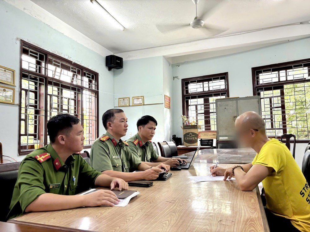 Ông V.N.T. đăng tải thông tin sai sự thật về mức đóng BHYT - Ảnh Công an TP Đà Nẵng