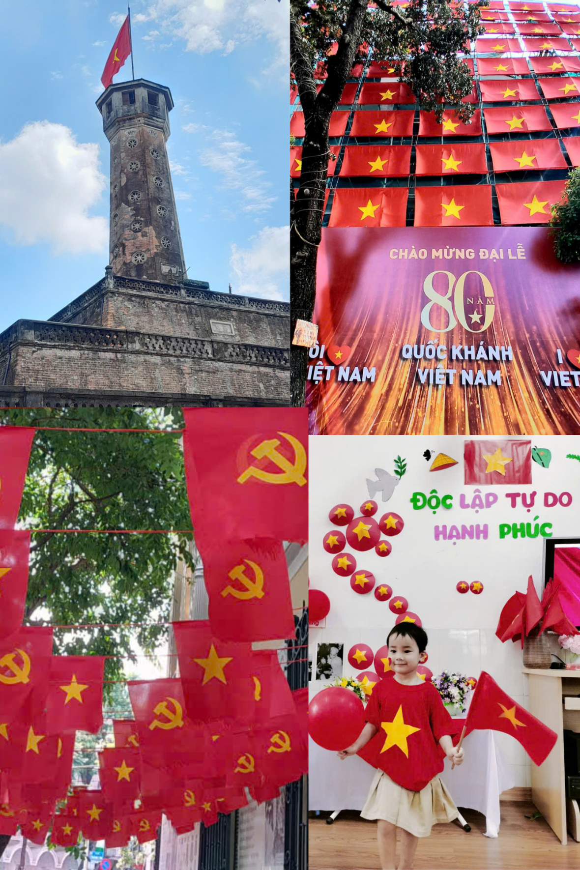 Đường phố Hà Nội rực rỡ cờ hoa chào mừng Quốc khánh 2/9