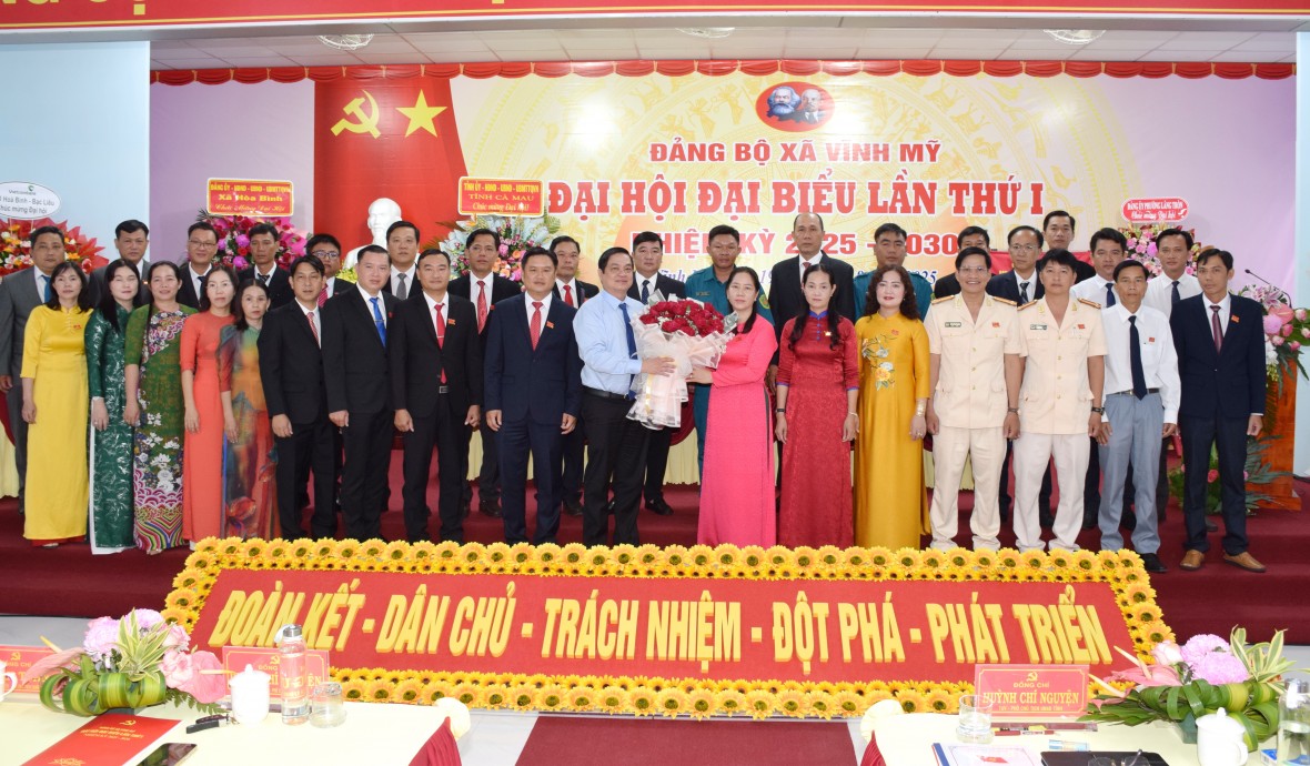 Đại hội Đảng bộ xã Vĩnh Mỹ (tỉnh Cà Mau) lần thứ I: Mở ra chặng đường phát triển mới