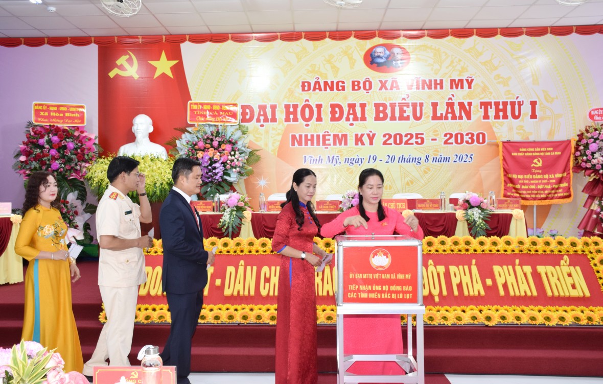 Đại hội Đảng bộ xã Vĩnh Mỹ (tỉnh Cà Mau) lần thứ I: Mở ra chặng đường phát triển mới