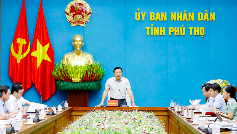 Phó Chủ tịch UBND tỉnh Nguyễn Huy Ngọc phát biểu chỉ đạo hội nghị.