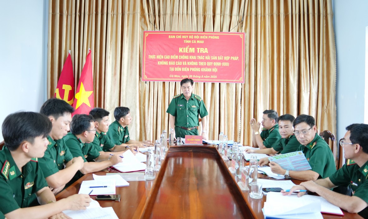 Bộ đội Biên phòng Cà Mau tăng cường chống khai thác hải sản bất hợp pháp (IUU)