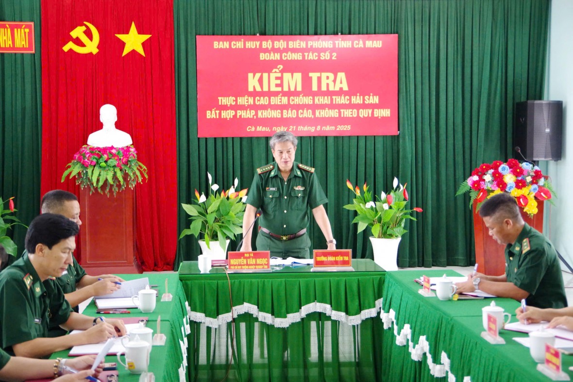 Bộ đội Biên phòng Cà Mau tăng cường chống khai thác hải sản bất hợp pháp (IUU)