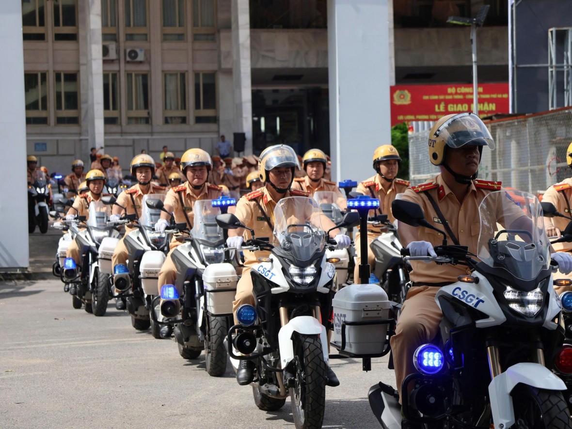 Hơn 600 CSGT cùng gần 100 xe chuyên dụng tăng cường cho Hà Nội dịp 2/9