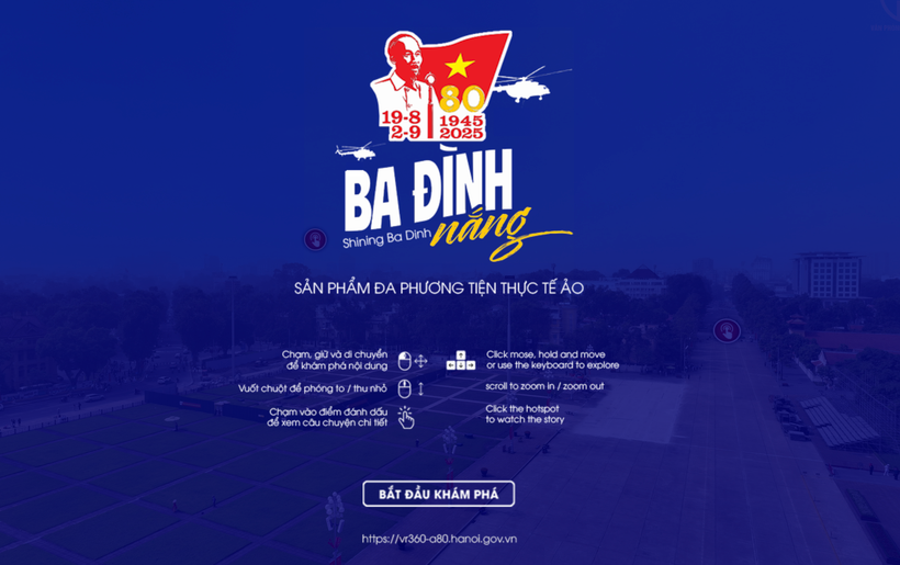 Hà Nội ra mắt sản phẩm truyền thông số đặc biệt VR-A80 chào mừng 80 năm Quốc khánh 2/9.