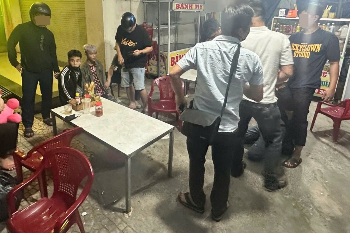 Hiện trường tại thời điểm giải cứu nạn nhân.