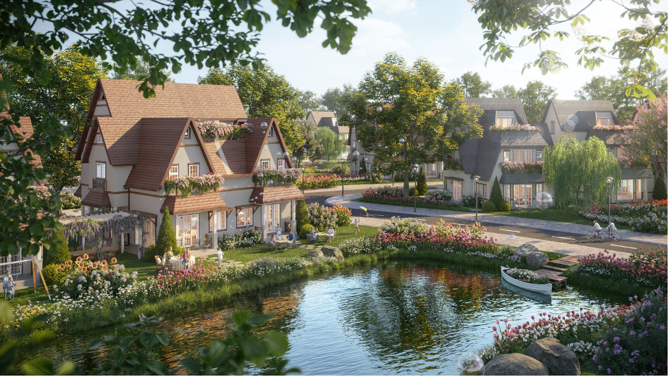 Đảo Châu Âu lấy cảm hứng, ngôn ngữ thiết kế từ nước