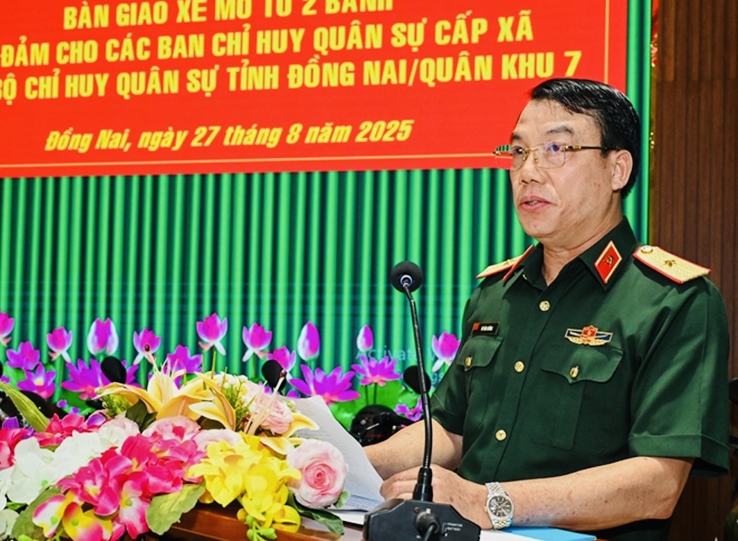 Đồng Nai trang bị 190 xe mô tô cho Ban Chỉ huy quân sự cấp xã