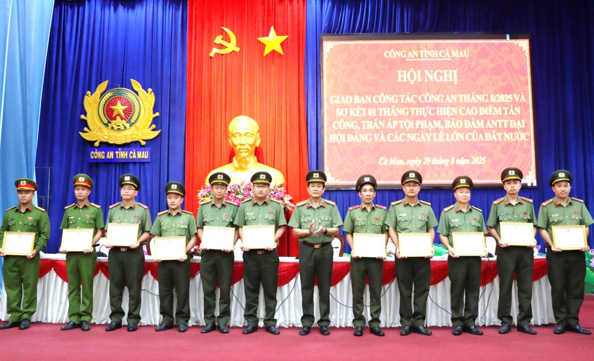 Công an Cà Mau: Quyết liệt tấn công, trấn áp tội phạm, bảo đảm ANTT các ngày Lễ lớn