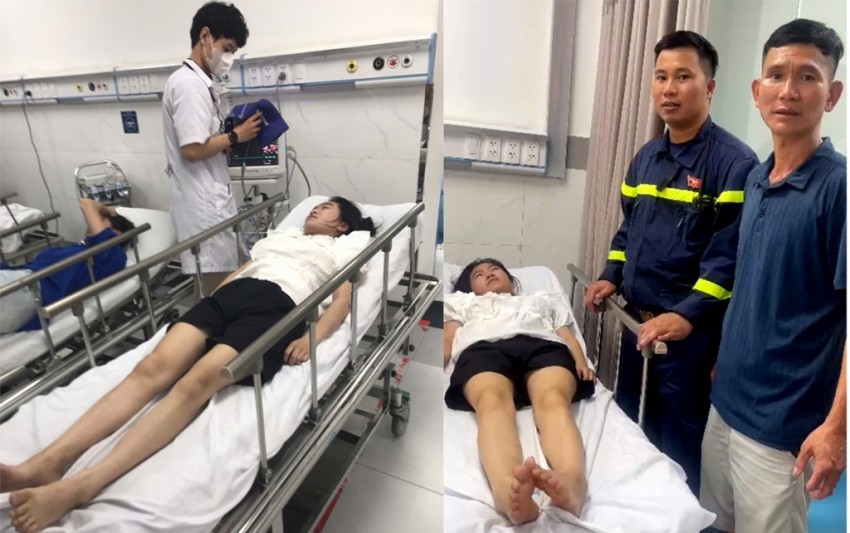 Cô gái trẻ ngất xỉu khi đang xem diễu binh.