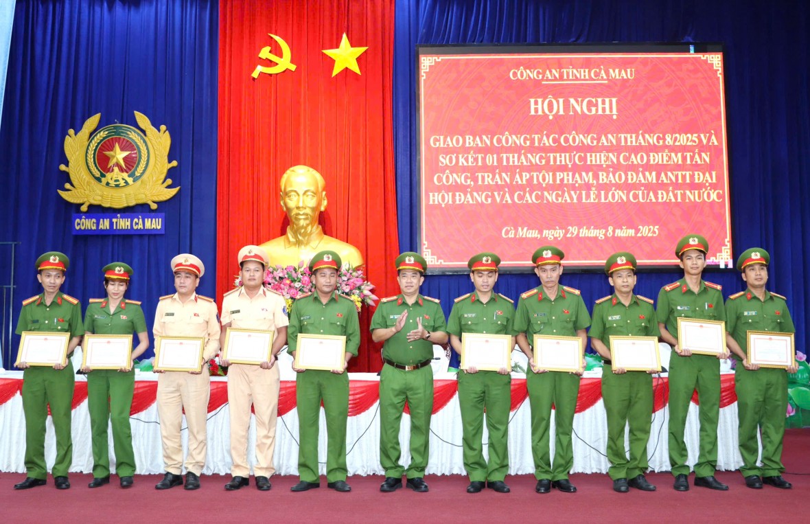 Công an Cà Mau: Quyết liệt tấn công, trấn áp tội phạm, bảo đảm ANTT các ngày Lễ lớn