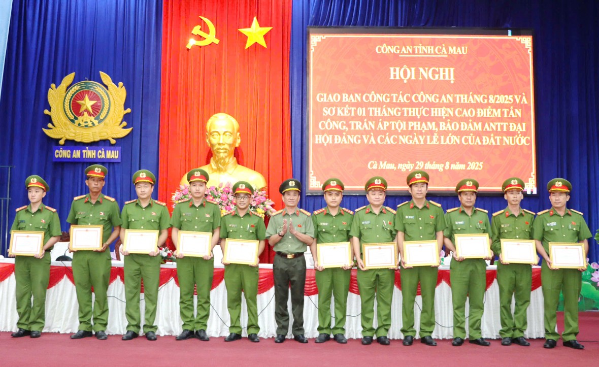 Công an Cà Mau: Quyết liệt tấn công, trấn áp tội phạm, bảo đảm ANTT các ngày Lễ lớn