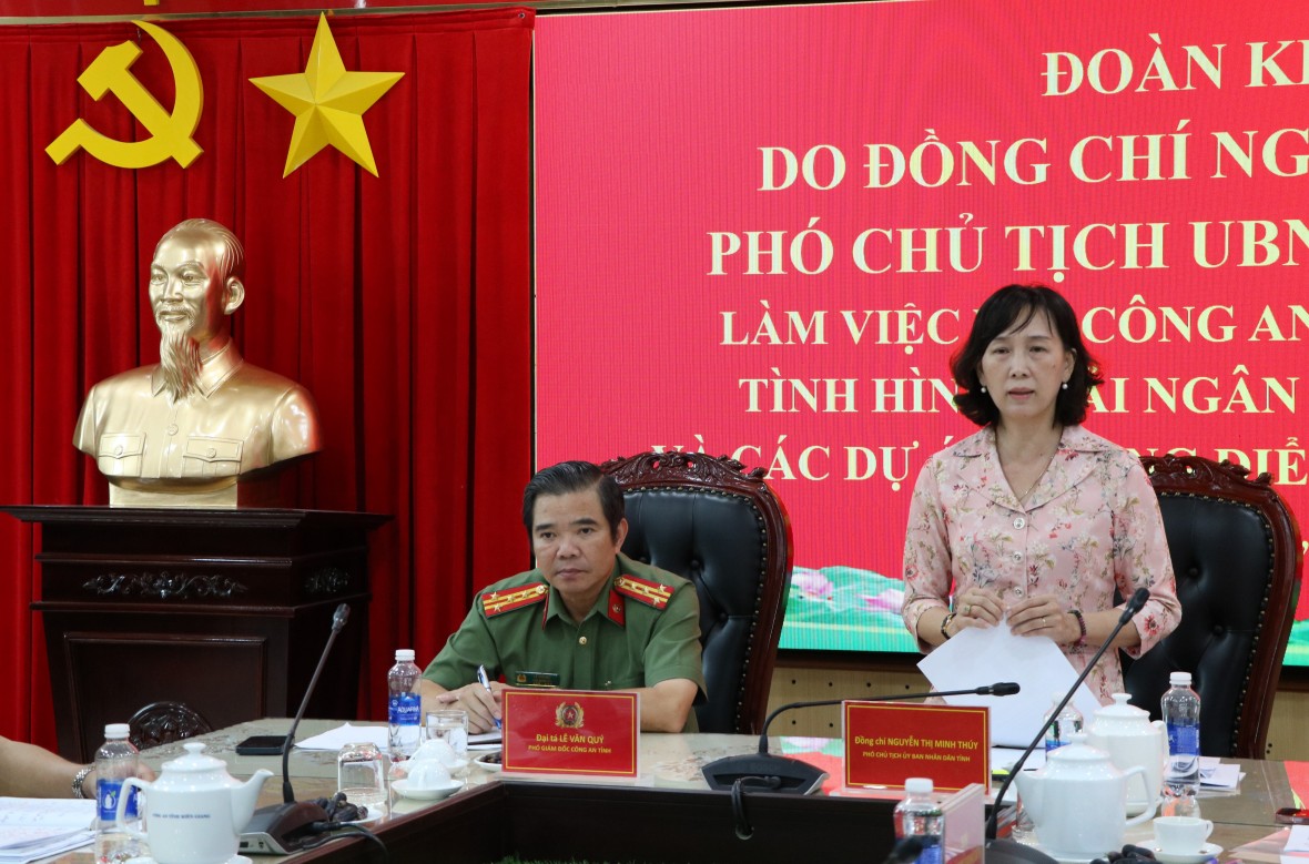 Tỉnh An Giang kiểm tra việc giải ngân vốn đầu tư công các dự án do Công an tỉnh làm Chủ đầu tư