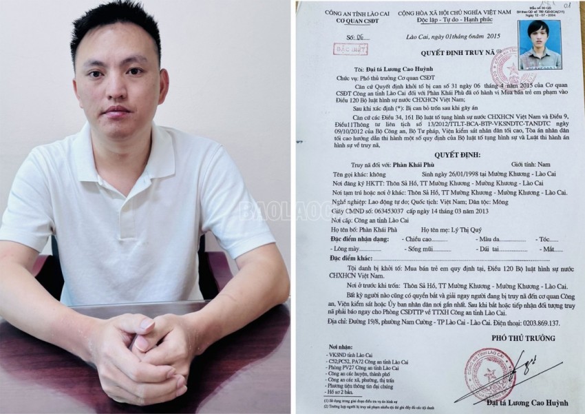 Đối tượng mua bán trẻ em ra đầu thú sau 11 năm trốn nã Đối tượng mua bán trẻ em ra đầu thú sau 11 năm trốn nã