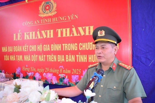 Công an tỉnh Hưng Yên đã triển khai hỗ trợ 41 căn nhà với tổng kinh phí gần 6 tỷ đồng