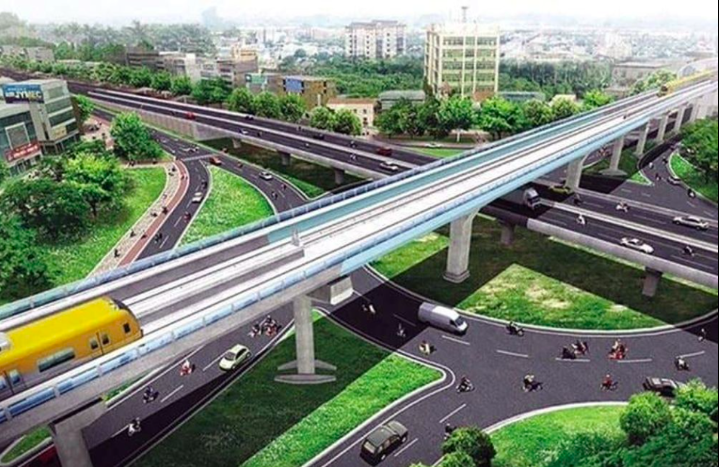 Phối cảnh một đoạn tuyến đường sắt đô thị số 5.