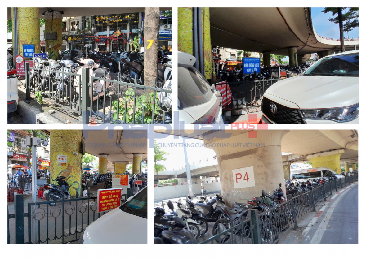 Bãi trông, giữ xe dưới gầm cầu Chương Dương tiềm ẩn nguy cơ cháy nổ