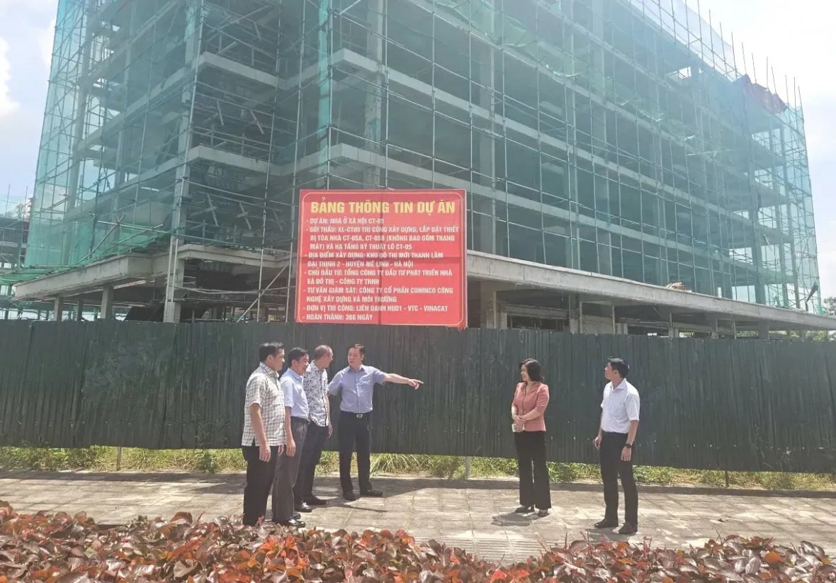 Ban Đô thị HĐND TP giám sát tình hình triển khai thực hiện các dự án nhà ở xã hội thuộc khu đô thị mới Thanh Lâm - Đại Thịnh 2, xã Quang Minh, TP Hà Nội.