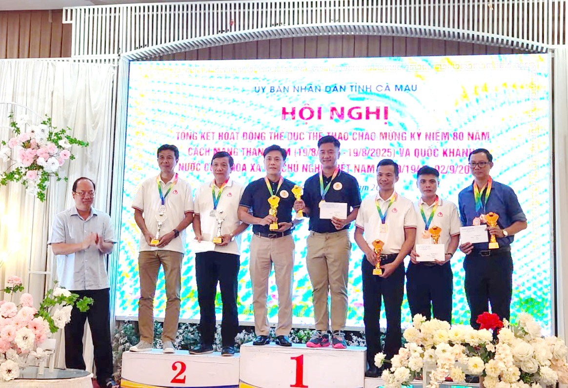 Tỉnh Cà Mau tổng kết, trao thưởng hoạt động thể dục, thể thao chào mừng dịp Đại lễ