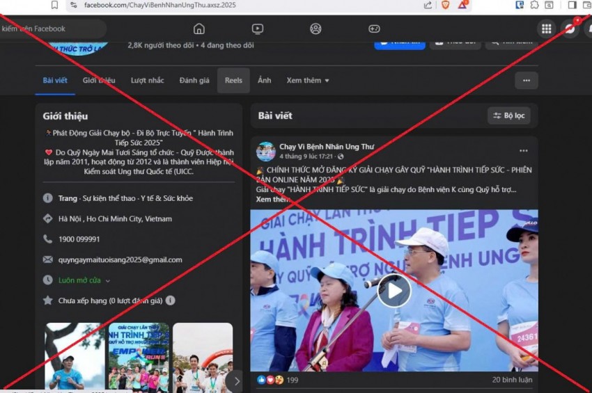 Cảnh báo các giải chạy từ thiện có dấu hiệu lừa đảo trên mạng xã hội.