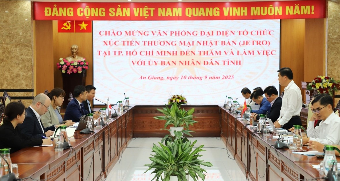 Tăng cường hợp tác giữa tỉnh An Giang với Văn phòng đại diện JETRO tại TP HCM