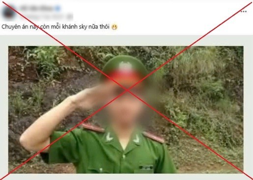 Hình ảnh đăng tải sai sự thật trên mạng xã hội.