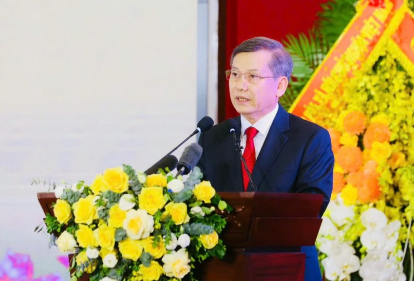 Chánh án TAND tối cao Lê Minh Trí trình bày diễn văn tại Lễ kỷ niệm.