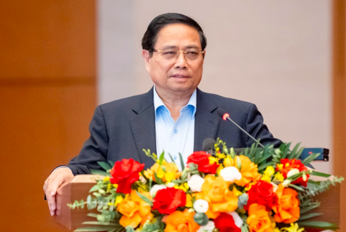 Thủ tướng Phạm Minh Chính phát biểu tại hội nghị (Ảnh: Phạm Thắng).