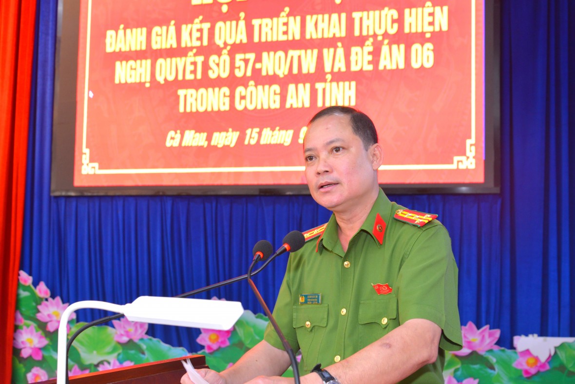 Công an Cà Mau đẩy mạnh thực hiện Nghị quyết 57 và Đề án 06