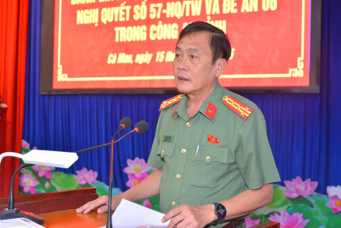 Công an Cà Mau đẩy mạnh thực hiện Nghị quyết 57 và Đề án 06