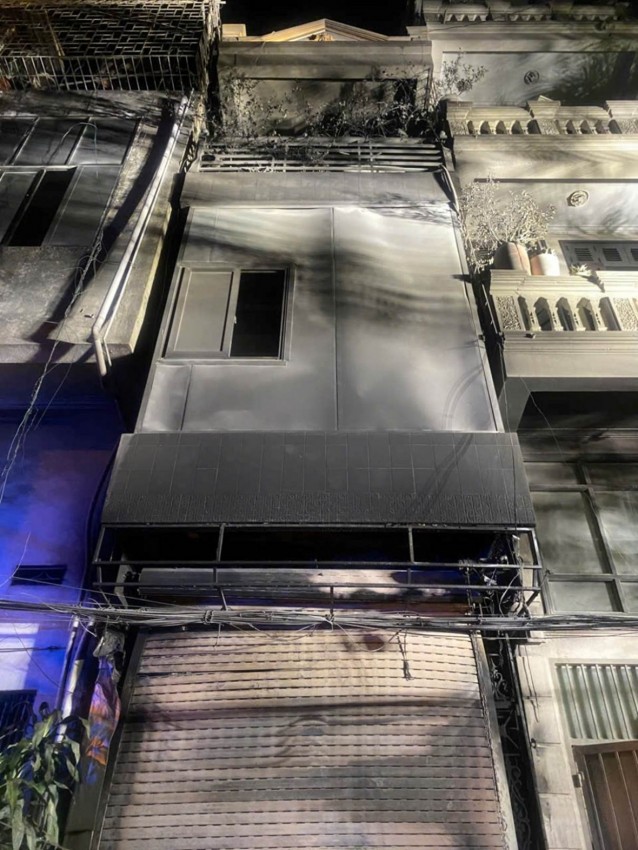 Hiện trạng ngôi nhà bị cháy.