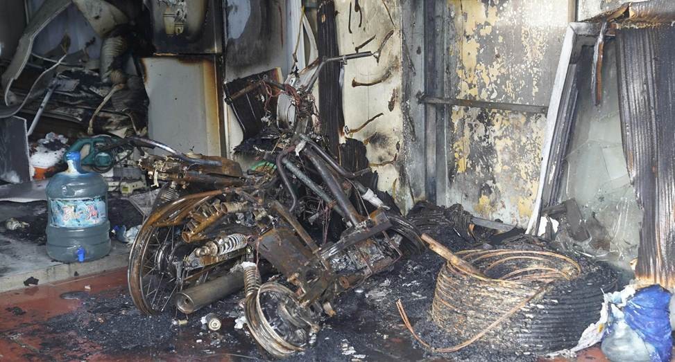 Hiện trường vụ cháy. (Ảnh: CAHN)