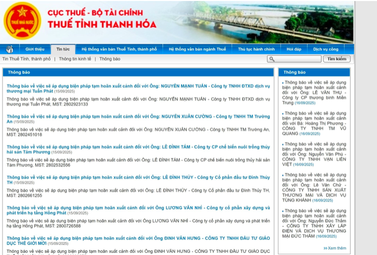 Nhiều giám đốc, người đại diện pháp luật của các công chây ì về nợ đọng thuế bị tạm hoãn xuất cảnh. Nhiều giám đốc, người đại diện pháp luật của các công chây ì về nợ đọng thuế bị tạm hoãn xuất cảnh.