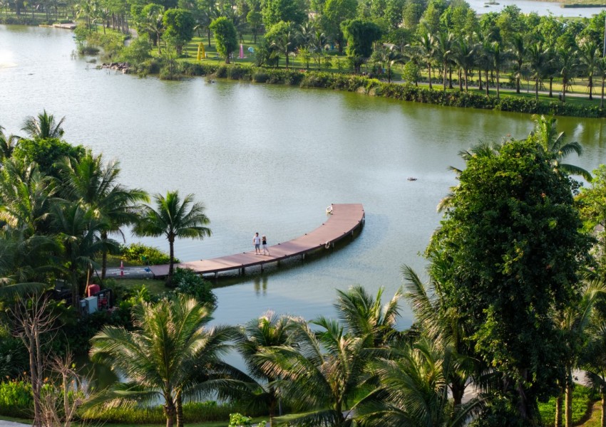 Diện tích cây xanh, mặt nước tại Eco Central Park lớn góp phần thích nghi với khí hậu Nghệ An Diện tích cây xanh, mặt nước tại Eco Central Park lớn góp phần thích nghi với khí hậu Nghệ An