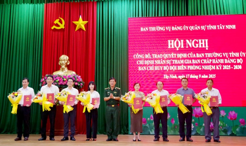 Tây Ninh: Chỉ định nhân sự tham gia Ban Chấp hành Đảng bộ Ban Chỉ huy BĐBP