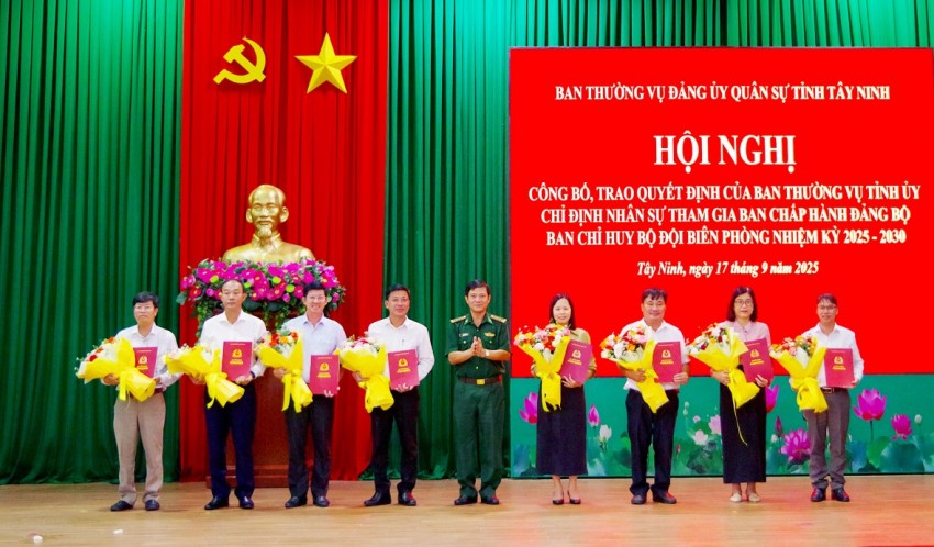 Tây Ninh: Chỉ định nhân sự tham gia Ban Chấp hành Đảng bộ Ban Chỉ huy BĐBP