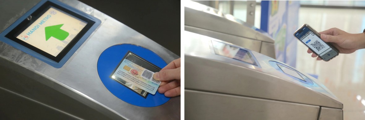 Hà Nội Metro thử nghiệm soát vé bằng giải pháp định danh, xác nhận sinh trắc học Hà Nội Metro thử nghiệm soát vé bằng giải pháp định danh, xác nhận sinh trắc học