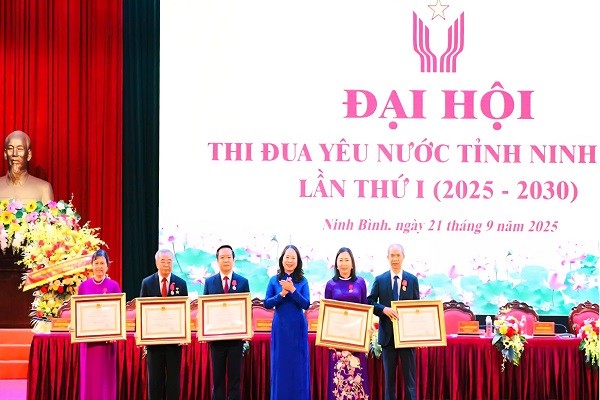 Phó Chủ tịch nước Võ Thị Ánh Xuân dự Đại hội Thi đua yêu nước tỉnh Ninh Bình