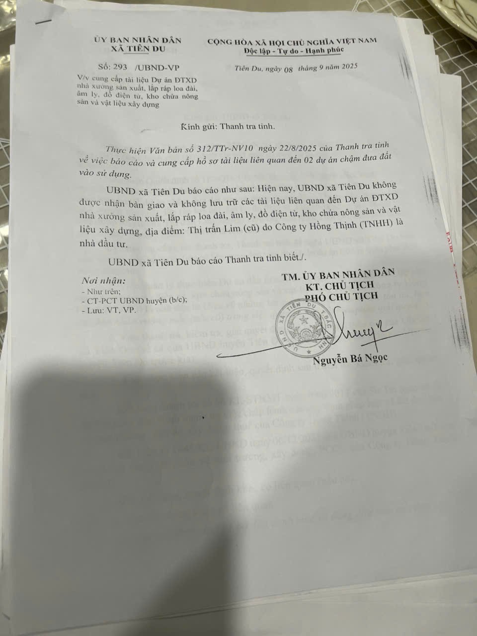 Bắc Ninh: Làm rõ những phản ánh về Công ty TNHH Hồng Thịnh Bắc Ninh: Làm rõ những phản ánh về Công ty TNHH Hồng Thịnh