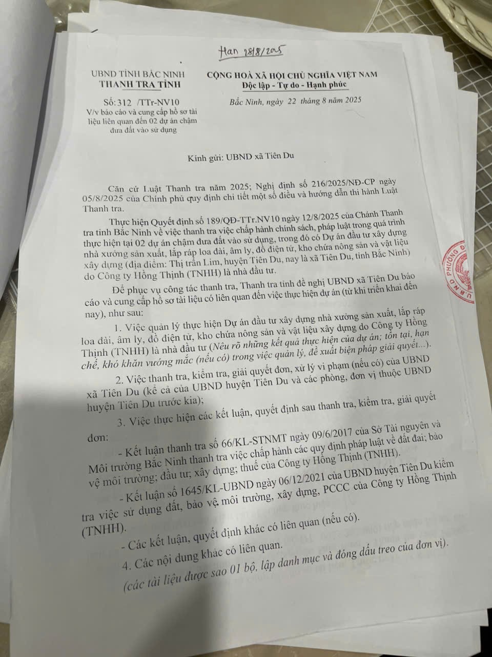 Bắc Ninh: Làm rõ những phản ánh về Công ty TNHH Hồng Thịnh Bắc Ninh: Làm rõ những phản ánh về Công ty TNHH Hồng Thịnh