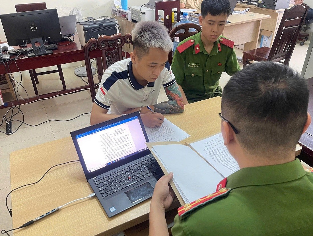 Đối tượng cầm đầu Nguyễn Hồng Quân - Ảnh Công an Nghệ An.