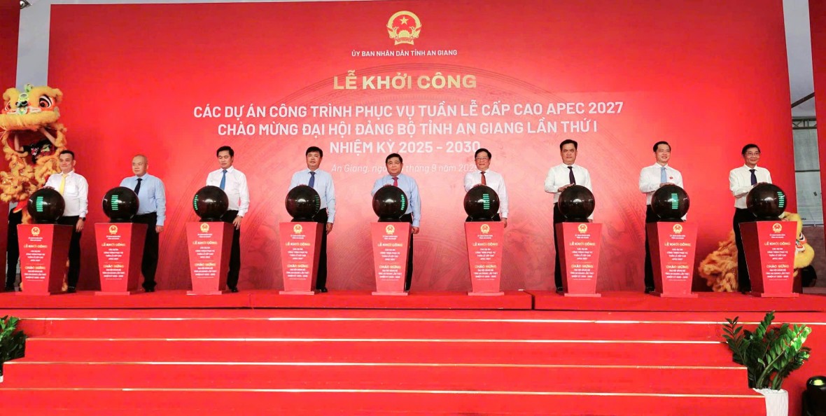 Đồng loạt khởi công 10 dự án trọng điểm, An Giang sẵn sàng cho APEC 2027