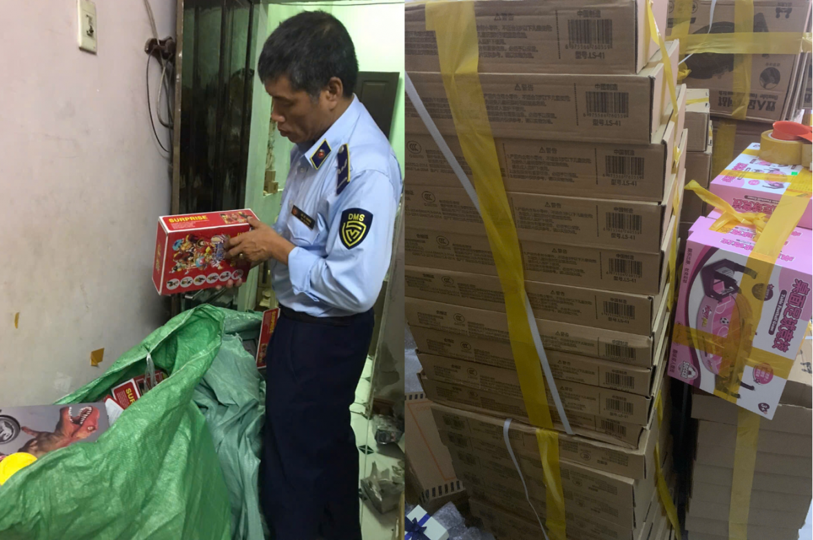 Các sản phẩm đồ chơi đều không có nguồn gốc, hóa đơn chứng từ theo quy định pháp luật. (Ảnh: Cục QLTT TP Hà Nội) Các sản phẩm đồ chơi đều không có nguồn gốc, hóa đơn chứng từ theo quy định pháp luật. (Ảnh: Cục QLTT TP Hà Nội)
