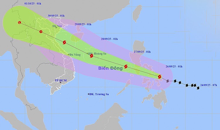 Bão Bualoi giật cấp 14 sắp vào biển Đông, di chuyển rất nhanh Bão Bualoi giật cấp 14 sắp vào biển Đông, di chuyển rất nhanh