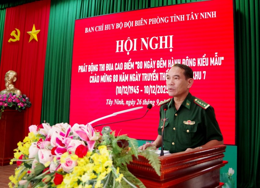 Ban Chỉ huy BĐBP Tây Ninh phát động thi đua cao điểm chào mừng Kỷ niệm 80 năm Ngày truyền thống Quân khu 7