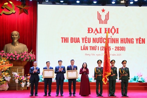 Phó Chủ tịch nước Võ Thị Ánh Xuân dự Đại hội thi đua yêu nước tỉnh Hưng Yên