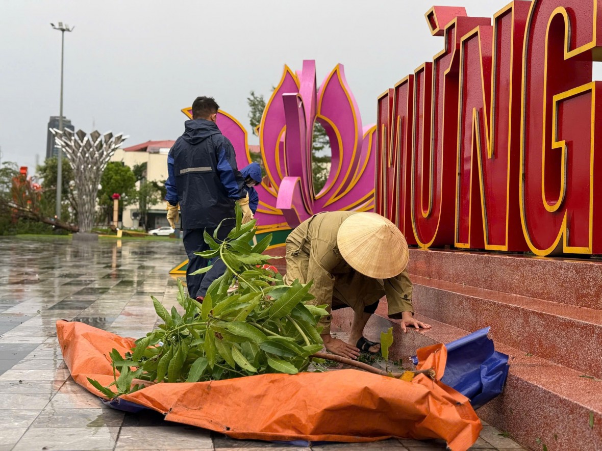 Tuổi trẻ Hà Tĩnh tích cực khắc phục hậu quả sau bão số 10