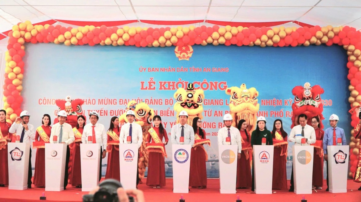 Khởi công dự án cầu trên tuyến đường bộ ven biển kết nối An Biên - Rạch Giá trị giá hơn 3.900 tỷ đồng