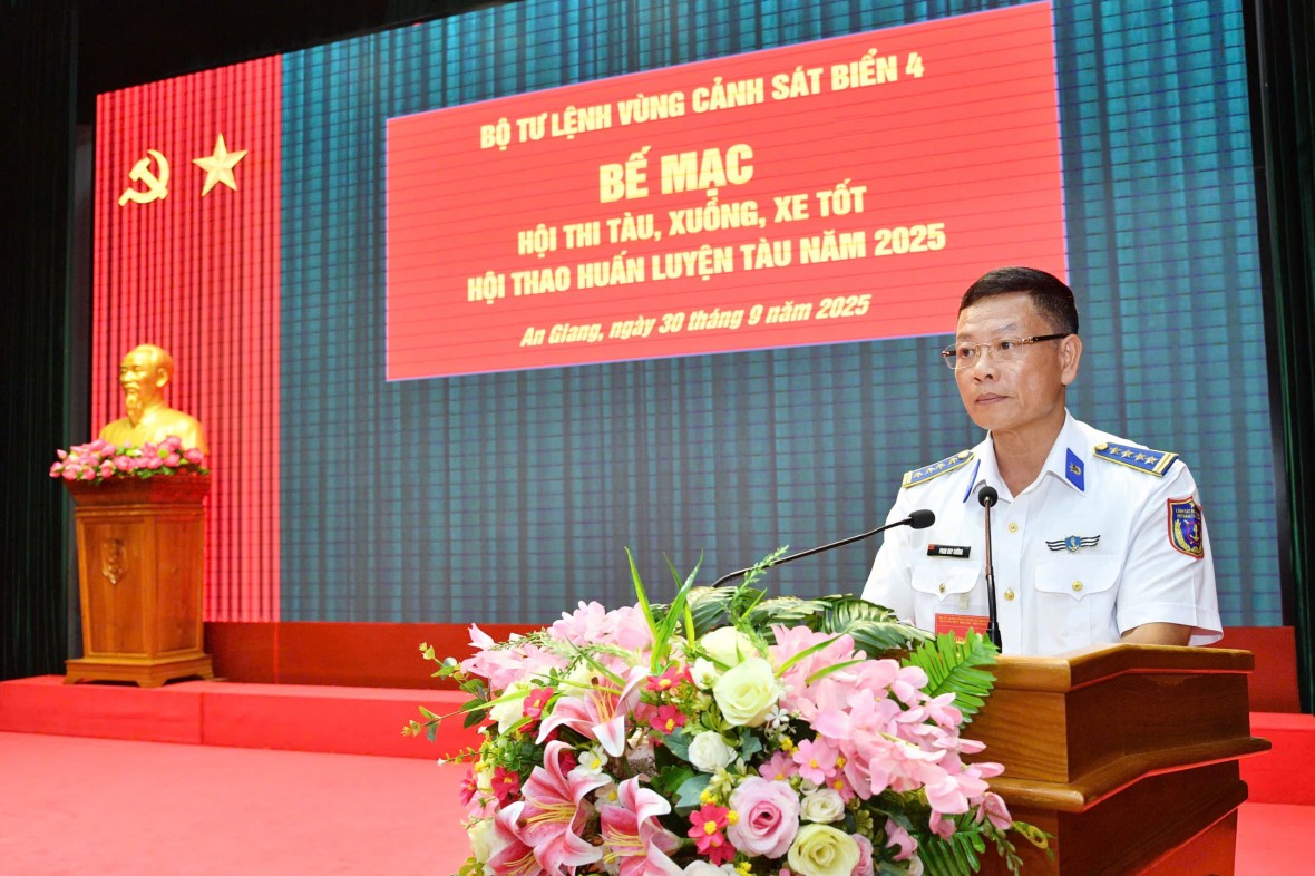 BTL Vùng Cảnh sát biển 4 bế mạc Hội thi tàu, xuồng, xe tốt - Hội thao huấn luyện tàu năm 2025